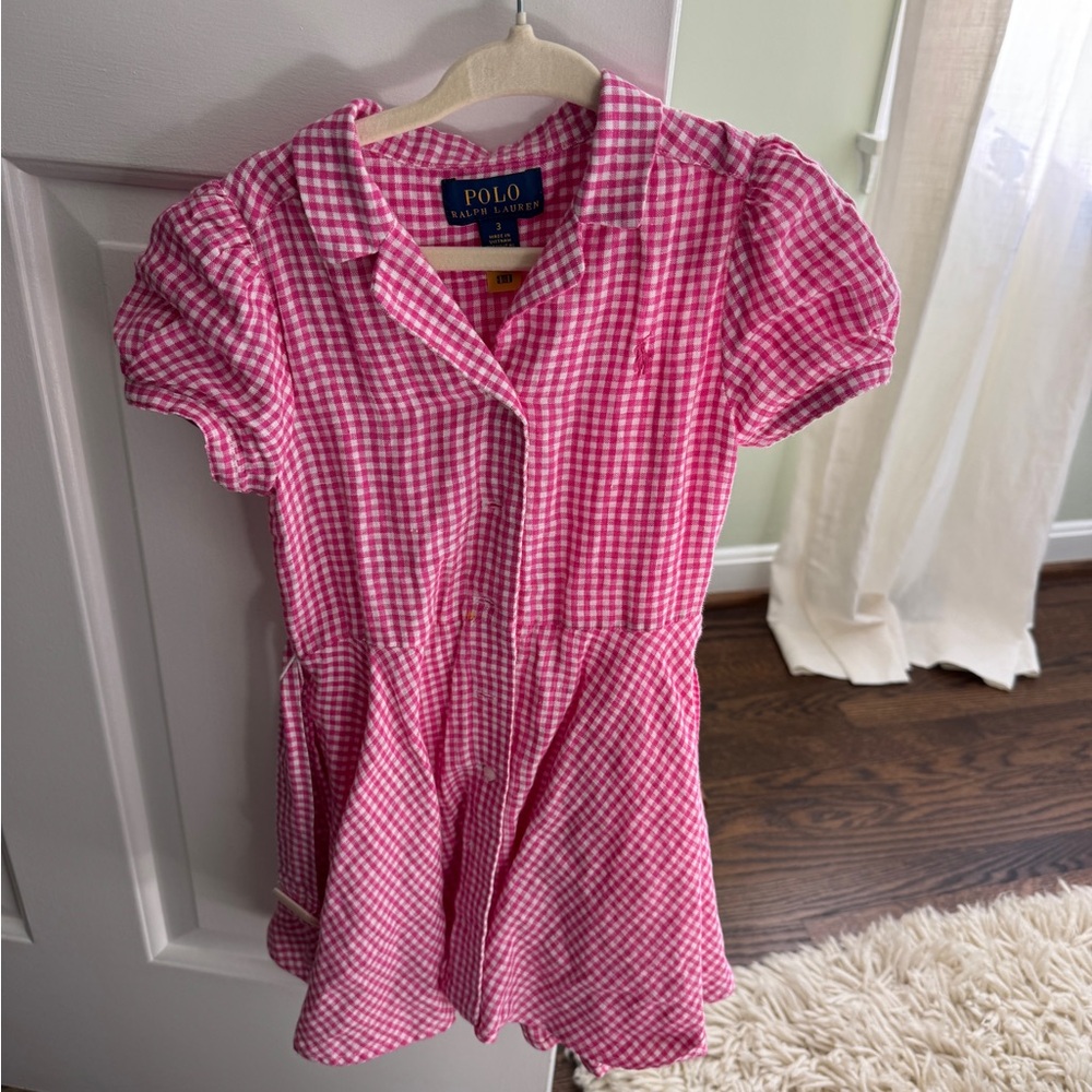 Polo by Ralph Lauren Pink Gingham Kids Dress
